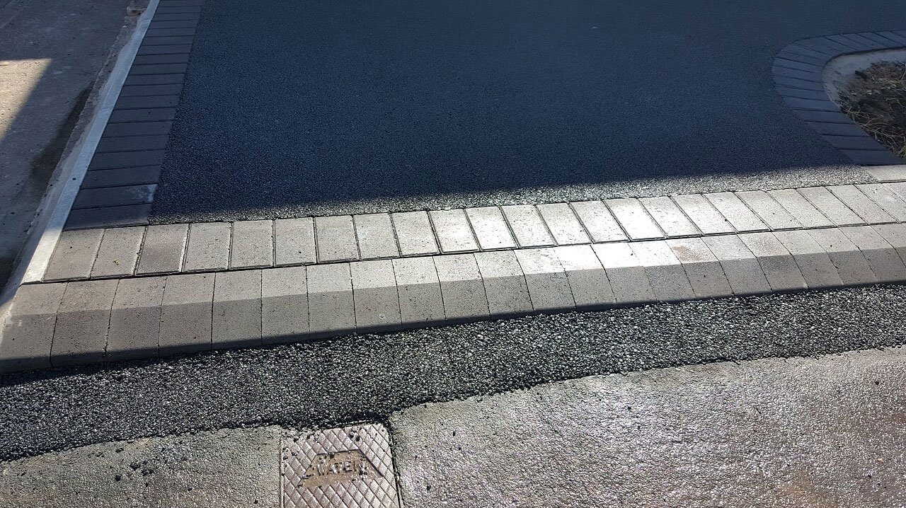 tarmac with block paving